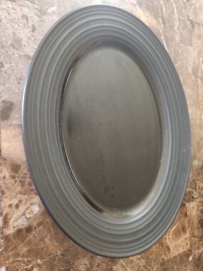 Matte Black Oval Serving Platter